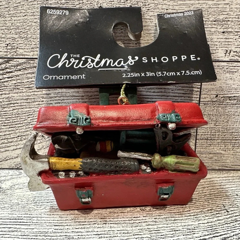 CHRISTMAS SHOPPE‎ Tool Box Christmas Ornament 2.75x1.75